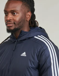 Adidas Sportswear - Essentials 3-Stripes Insulated Hooded Jacket Marine Outlet