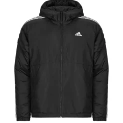 Sale Adidas Sportswear - Essentials 3-Stripes Insulated Hooded Jacket Noir