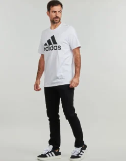 Online Adidas Sportswear - Essentials Single Jersey Big Logo T-Shirt Blanc