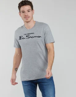 Outlet Ben Sherman - SIGNATURE FLOCK TEE Gris