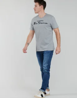 Outlet Ben Sherman - SIGNATURE FLOCK TEE Gris
