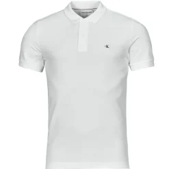 Calvin Klein Jeans - CK EMBRO BADGE SLIM POLO Blanc Sale