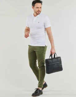 Calvin Klein Jeans - CK EMBRO BADGE SLIM POLO Blanc Sale