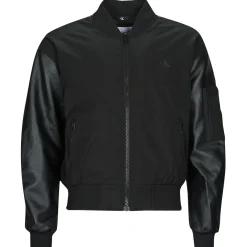 Best Calvin Klein Jeans - FAUX LEATHER BOMBER JACKET Noir