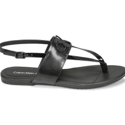 Calvin Klein Jeans - FLAT SANDAL TOEPOST HW Noir Hot