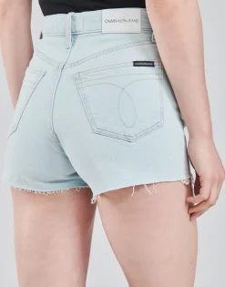 Hot Calvin Klein Jeans - HIGH RISE SHORT BleuClair