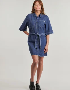 Calvin Klein Jeans - LINEN BOXY BELTED SHIRT DRESS