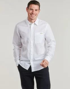 Calvin Klein Jeans - LINEN COTTON SHIRT Blanc Hot