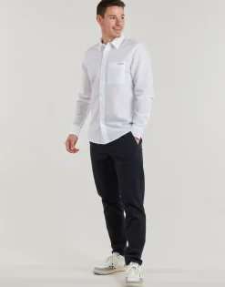 Calvin Klein Jeans - LINEN COTTON SHIRT Blanc Hot