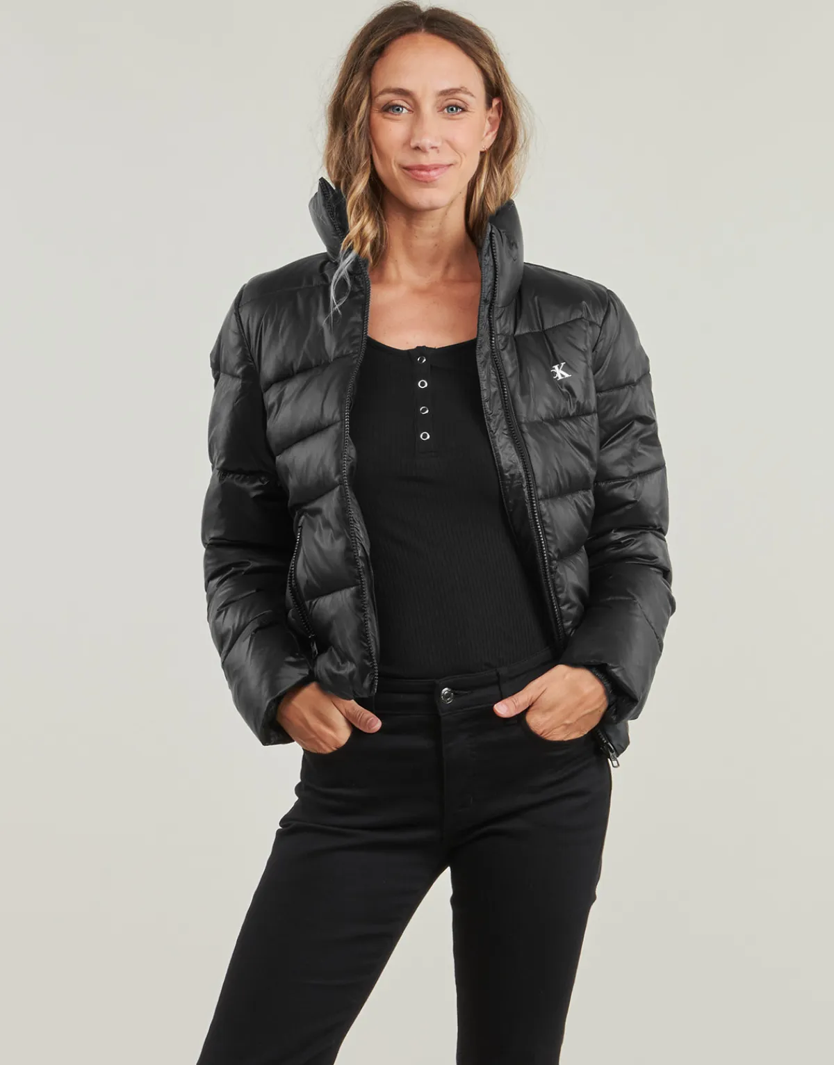 Calvin Klein Jeans - LW PADDED FITTED JACKET Noir