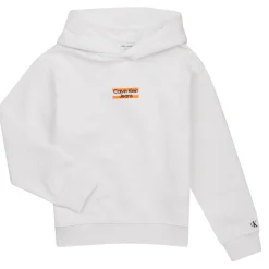 Calvin Klein Jeans - MINI BLOCK LOGO HOODIE Blanc Discount