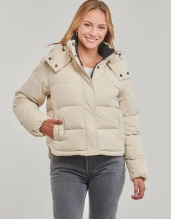 New Calvin Klein Jeans - MONOLOGO NON DOWN SHORT PUFFER Beige