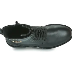 Calvin Klein Jeans - RUBBER SOLE COMBAT BOOT W/HW Noir Outlet