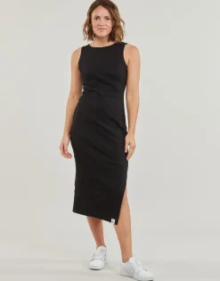 Calvin Klein Jeans - SEAMING LONG RIB DRESS Noir Clearance