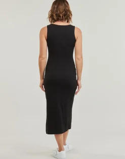 Calvin Klein Jeans - SEAMING LONG RIB DRESS Noir Clearance