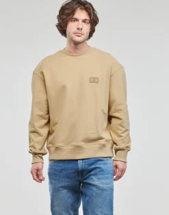 Outlet Calvin Klein Jeans - SHRUNKEN BADGE CREW NECK Beige