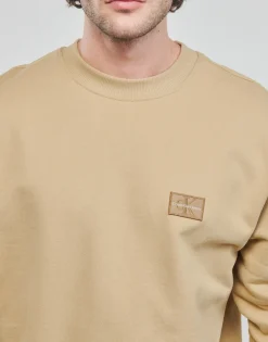 Outlet Calvin Klein Jeans - SHRUNKEN BADGE CREW NECK Beige