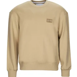 Outlet Calvin Klein Jeans - SHRUNKEN BADGE CREW NECK Beige