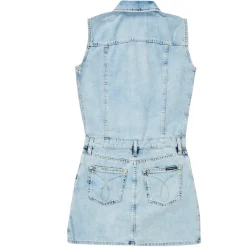 Best Calvin Klein Jeans - SLEEVELESS BLUE DENIM DRESS Bleu