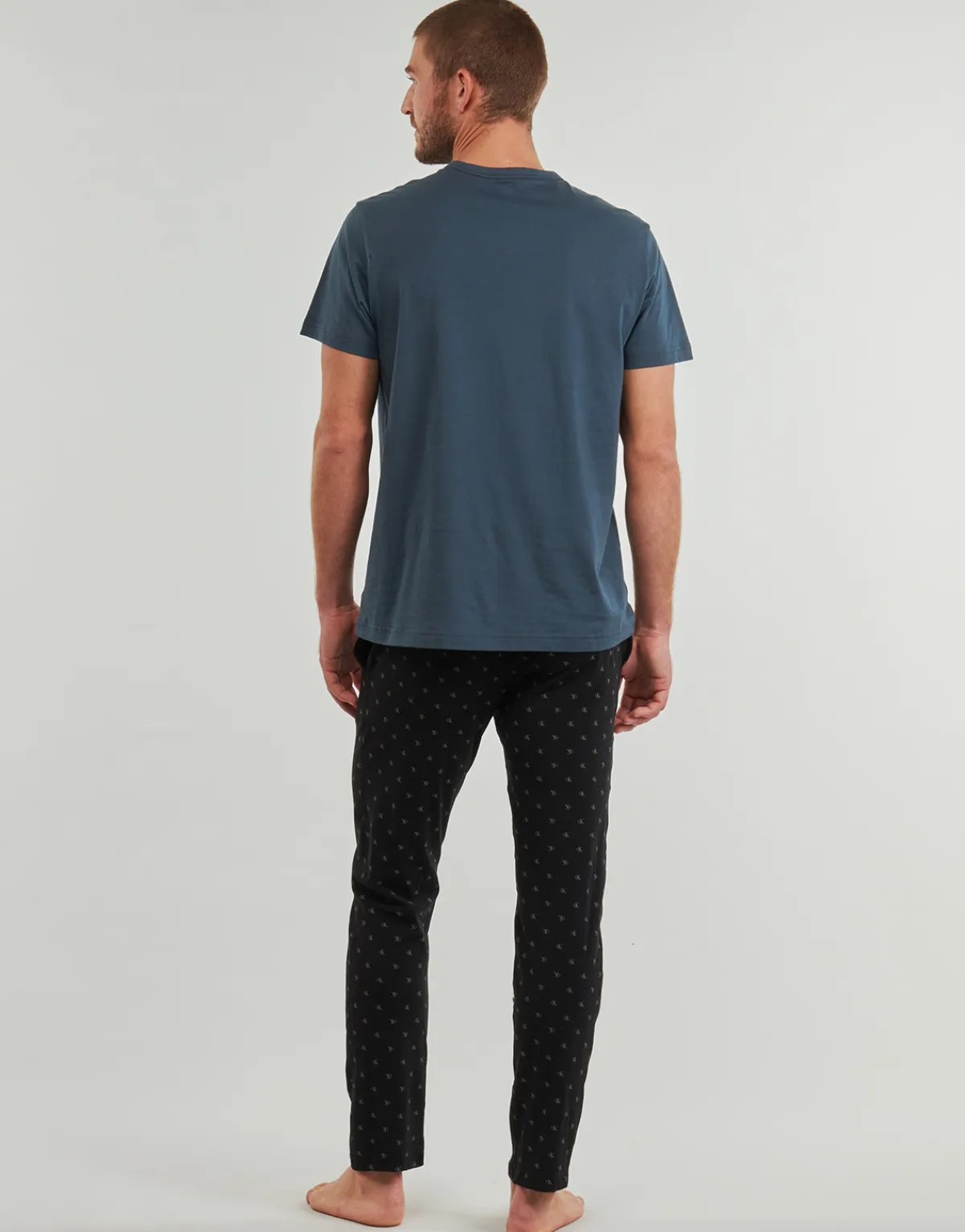 Discount Calvin Klein Jeans - S/S CREW NECK Bleu