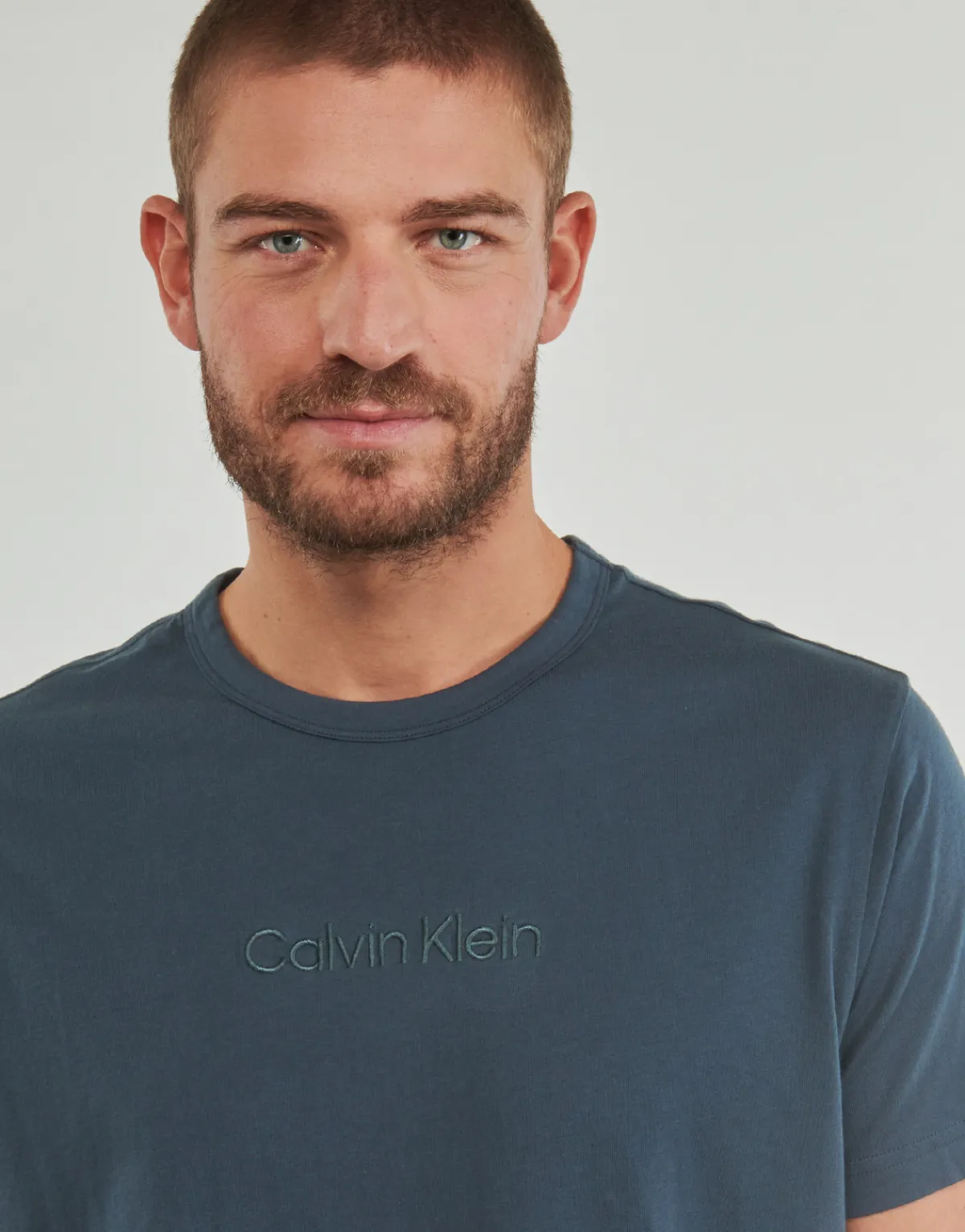 Discount Calvin Klein Jeans - S/S CREW NECK Bleu