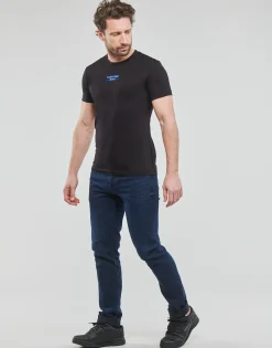 Sale Calvin Klein Jeans - TRANSPARENT STRIPE LOGO TEE Noir