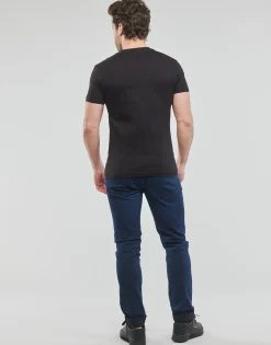 Sale Calvin Klein Jeans - TRANSPARENT STRIPE LOGO TEE Noir