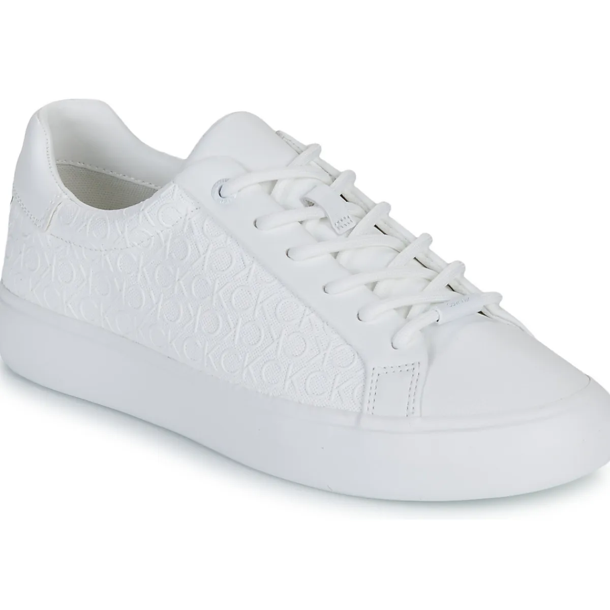 New Calvin Klein Jeans - VULC LACE UP MONO PU Blanc