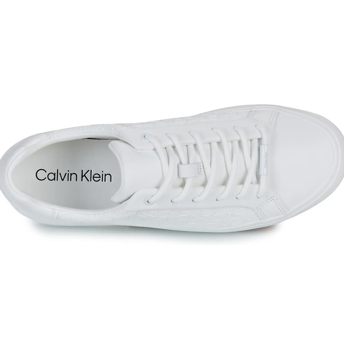 New Calvin Klein Jeans - VULC LACE UP MONO PU Blanc