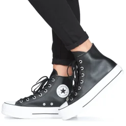 Online Converse - CHUCK TAYLOR ALL STAR LIFT CLEAN LEATHER HI Noir