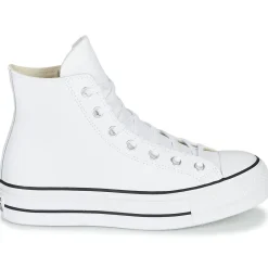 Converse - CHUCK TAYLOR ALL STAR LIFT CLEAN LEATHER HI Blanc Clearance