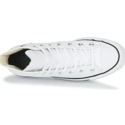 Converse - CHUCK TAYLOR ALL STAR LIFT CLEAN LEATHER HI Blanc Clearance