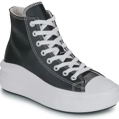 Sale Converse - CHUCK TAYLOR ALL STAR MOVE PLATFORM LEATHER Noir