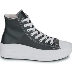 Sale Converse - CHUCK TAYLOR ALL STAR MOVE PLATFORM LEATHER Noir