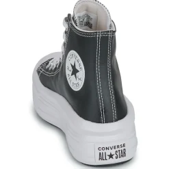 Sale Converse - CHUCK TAYLOR ALL STAR MOVE PLATFORM LEATHER Noir