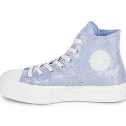 Converse - CHUCK TAYLOR ALL STAR LIFT PLATFORM SUEDE SHIMMER Bleu Best