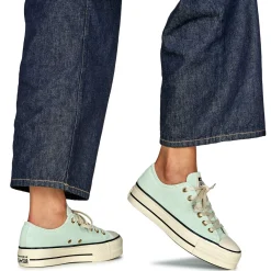 Converse - CHUCK TAYLOR ALL STAR LIFT PLATFORM SUEDE Vert Discount