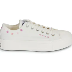 Converse - CHUCK TAYLOR ALL STAR LIFT FLORAL EMBROIDERY LOW TOP Blanc Sale