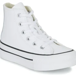 Online Converse - Chuck Taylor All Star Eva Lift Leather Foundation Hi Blanc