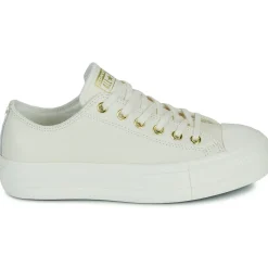 Sale Converse - CHUCK TAYLOR ALL STAR LIFT PLATFORM GOLD Blanc