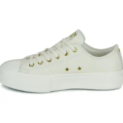 Sale Converse - CHUCK TAYLOR ALL STAR LIFT PLATFORM GOLD Blanc
