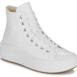 Converse - CHUCK TAYLOR ALL STAR MOVE PLATFORM LEATHER Blanc Best
