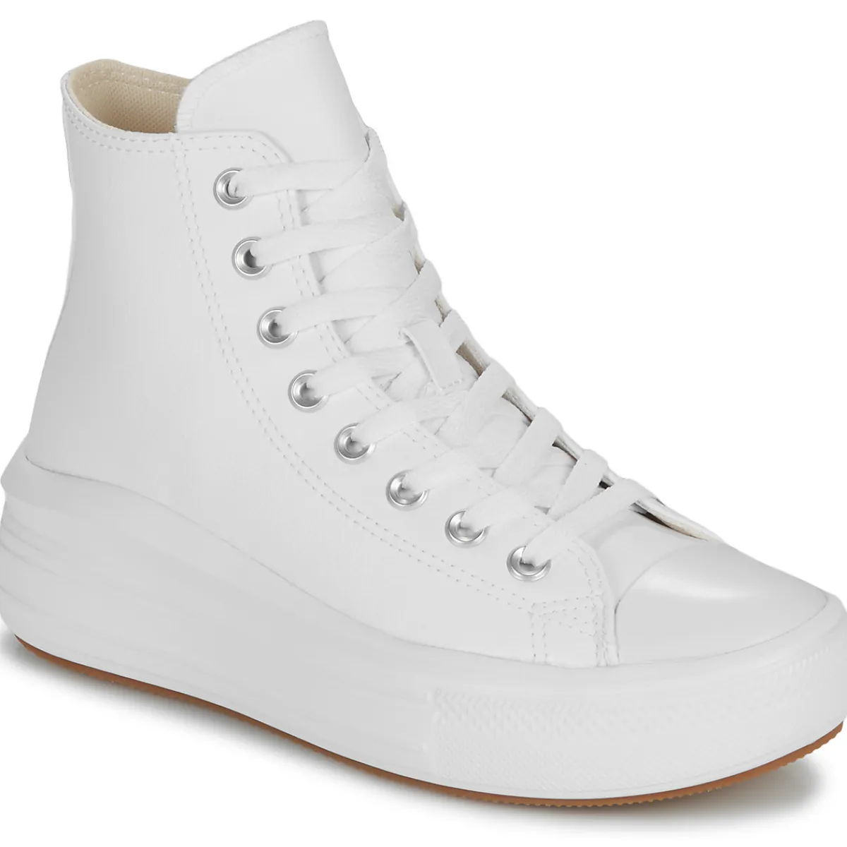 Converse - CHUCK TAYLOR ALL STAR MOVE PLATFORM LEATHER Blanc Best