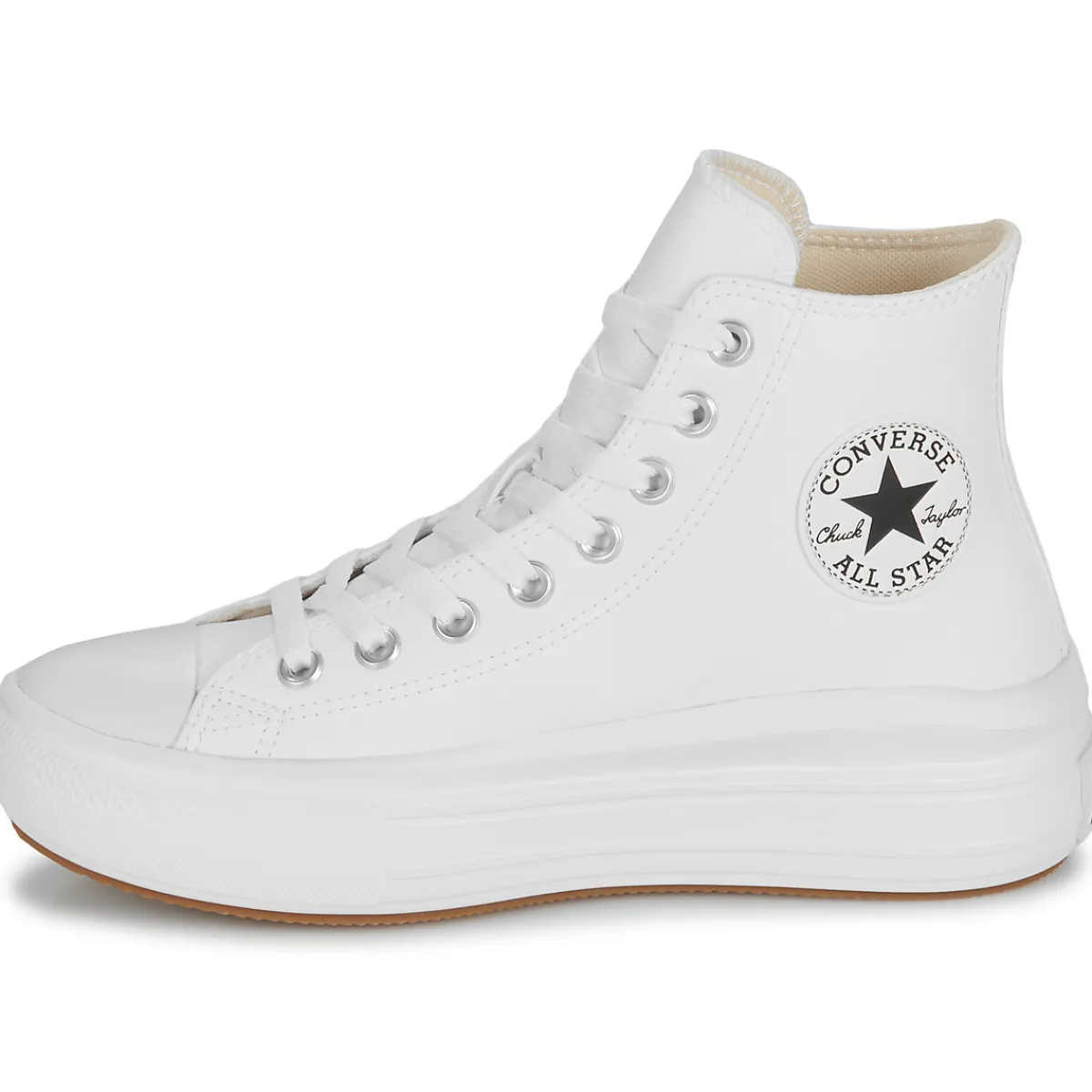 Converse - CHUCK TAYLOR ALL STAR MOVE PLATFORM LEATHER Blanc Best