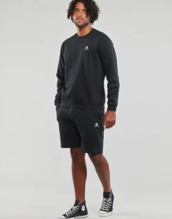 Converse - GO-TO EMBROIDERED STAR CHEVRON FLEECE CREW SWEATSHIRT Noir New