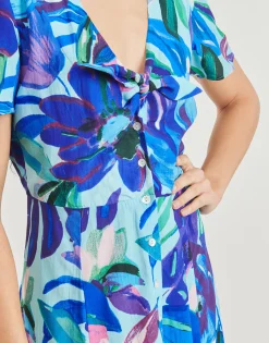 Derhy - PRUNE ROBE Bleu Hot