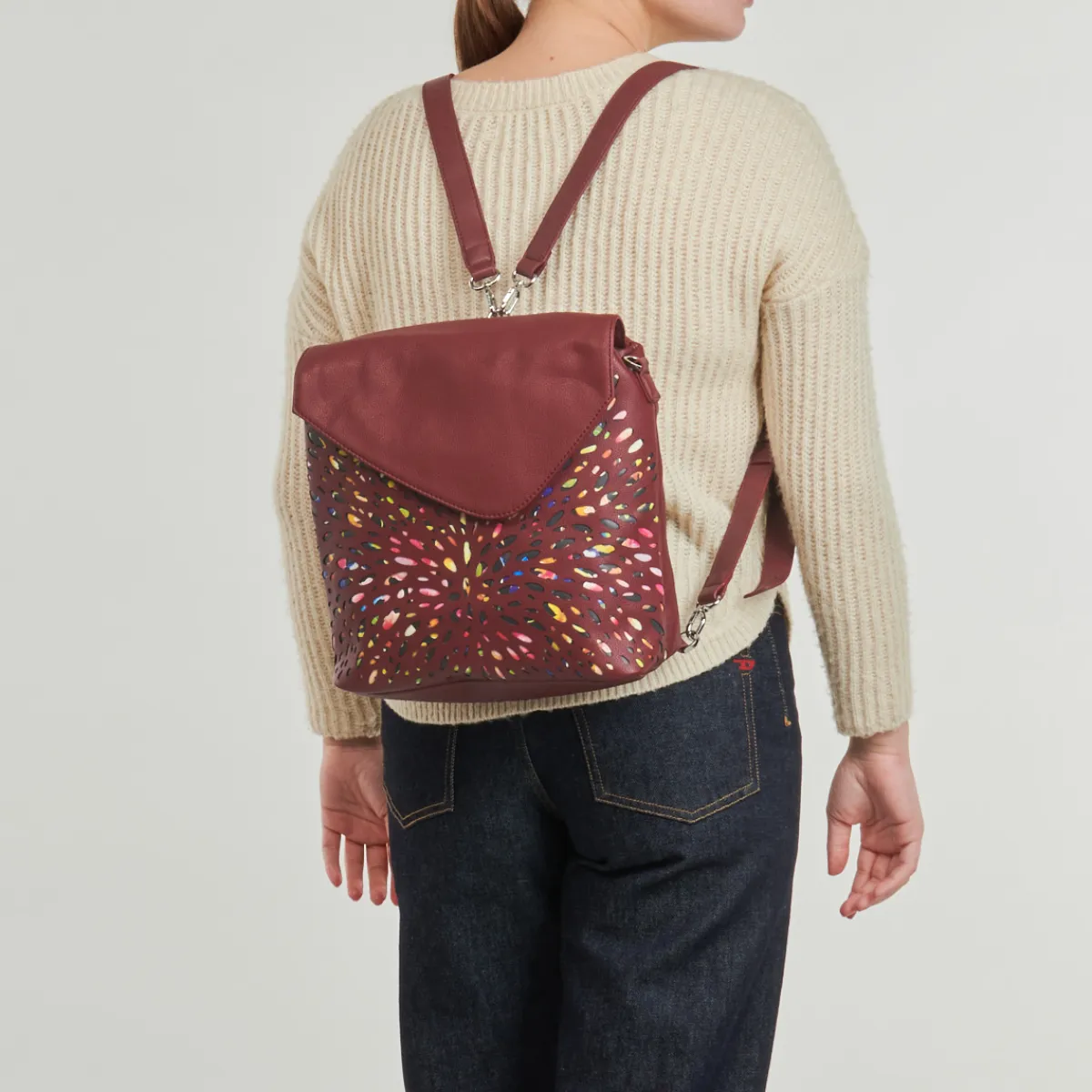 Hot Desigual - BACK BLACKWELL JERSEY GRANATE Bordeaux