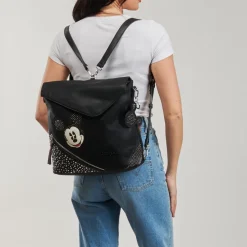 Desigual - BACK MICKEY STUDSTYLE JERSEYMAX PU BLACK