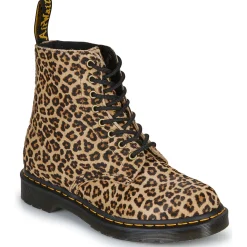 Discount Dr. Martens - 1460 Pascal Light Tan Mini Leopard Spot Hair On
