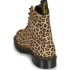Discount Dr. Martens - 1460 Pascal Light Tan Mini Leopard Spot Hair On